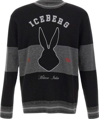 Iceberg Truien & Vesten, Heren, Veelkleurig, S, Wol, Bugs Bunny Gebreide Trui