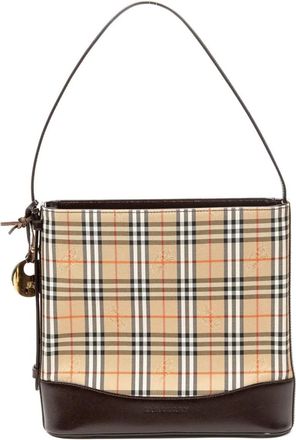 Burberry Borsa a spalla a quadri anni 90 - Toni neutri