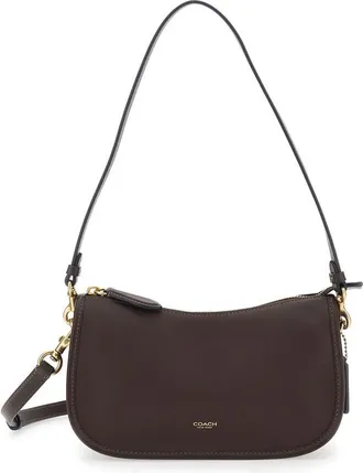 Coach Waverly Brown Leather Shoulder Bag