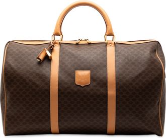 Celine Coated Canvas Macadam Coated Canvas Travel Bag