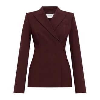 Sportmax Blazers, female, Red, M, Double-breasted blazer Cocco