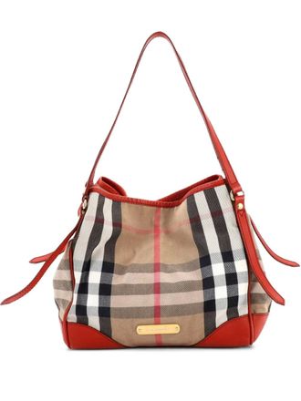 Burberry Canterbury House Check Canvas Small tote bag - Orange