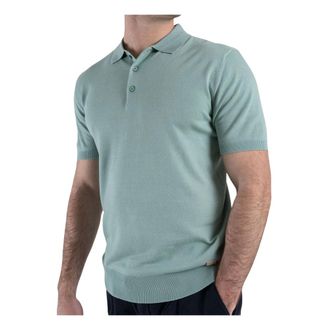 Gianni Lupo Polo Shirts, male, Green, Size: L Polo in maglia muscle fit collo a camicia - maniche e vita elasticizzate