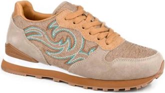 Roper Womens Giddy Up Spice Jogger Casual Shoe In Tan
