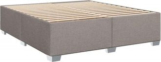 vidaXL Cama Sin Colch&oacute;n Tela Gris Taupe 200x200 Cm Vidaxl