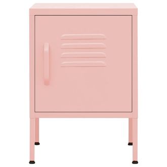 Berkfield Home Nightstands 2 pcs Pink 35x35x51 cm Steel | Size: 35 x 35 x 51 cm