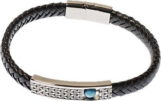 Jean Claude Leather & Stainless Steel Bracelet
