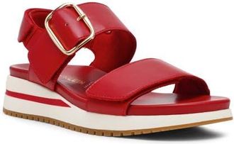 Anne Klein Evanti Ankle Strap Platform Sandal in Red at Nordstrom, Size 7.5
