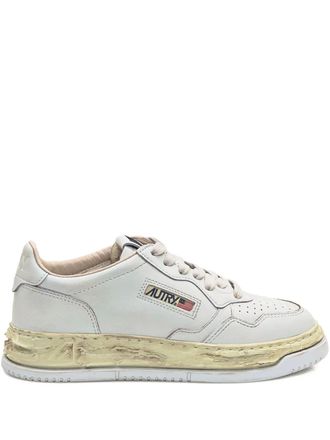 Autry x Mihara Yasuhiro leather sneakers - women - Cotton/Calf Leather/Rubber/Leather - 41 - White
