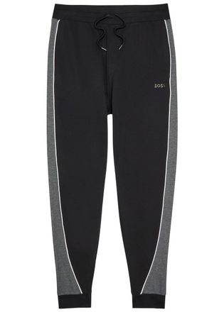 BOSS Boss Logo Panelled Cotton-blend Track Pants - Black - S