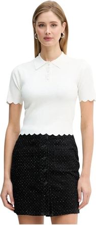 Silvian Heach Ursam Polo - Dames - Polos - Beige - L - Nylon - Tops