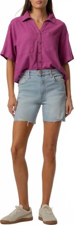 Kut from the Kloth Brianna Boxy Shirt In Magenta