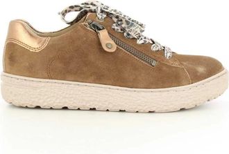 Hartjes Dames Cognac Leren Schoenen - Dames - Sneakers - Bruin - 36 1/2 EU - Schoenen