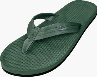 indosole Responsibly-Made Tire Sole Easy Living Flip Flops in Leaf at Nordstrom, Size 12