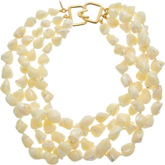 Kenneth Jay Lane 18K Plated 12Mm Pearl Multi Row Necklace