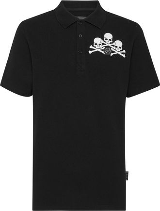 Philipp Plein Polo shirt SS Skull - Heren - Polos - Zwart - 3XL - Katoen - Tops