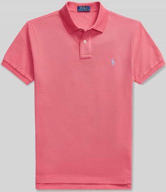 Polo Ralph Lauren Slim Fit Poloshirt aus reiner Baumwolle in Altrosa, Gr&ouml;&szlig;e XXL