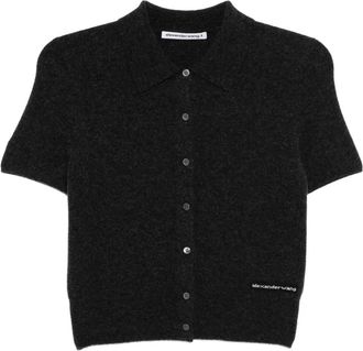 Alexander Wang logo-patched top - Grey