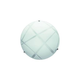 OEM 4 X Plafoniera Dario D 30 Cm 1 Luce E27 Cromo B/co