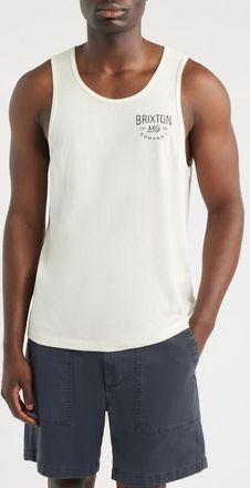 Brixton Fremont Logo Tank Top in Off White at Nordstrom, Size Xx-Large