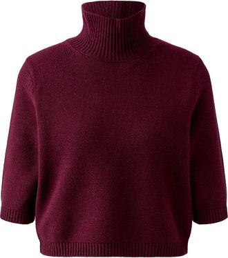 Oui Pullover - Dames - Coltruien - Rood - M - Wol - Truien & Vesten