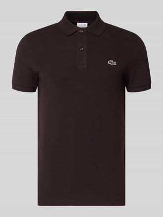 Lacoste Slim Fit Poloshirt aus reiner Baumwolle in Schoko, Gr&ouml;&szlig;e XXXL