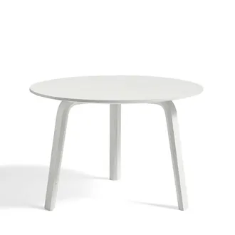 HAY Bella Couchtisch &Oslash; 60 cm / H 39 cm, Eiche weiss lackiert