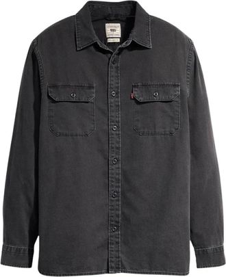 Levi's Jackson Worker Overshirt - Heren - Spijkeroverhemden - Zwart - S - Katoen - Overhemden