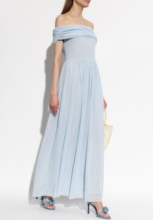 Rotate Off-shoulder Dress, Womens, Blue