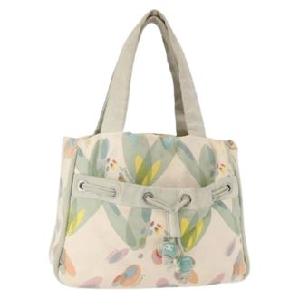 Chanel Pre-owned Bucket Bags, female, White, Size: ONE SIZE Pre-owned Canvas Tote