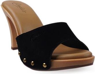 Candie's Emiliana Platform Sandal in Black Suede at Nordstrom, Size 10