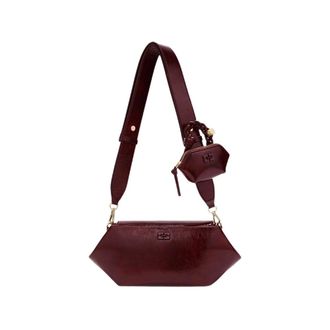 Ganni Bolso Estructurado para Hombro - Bags - Mujer - Rojo - ONE SIZE