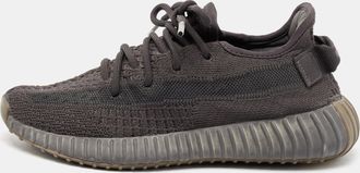adidas Grey Knit Fabric Boost 350 V2 -Static Sneakers Size 38