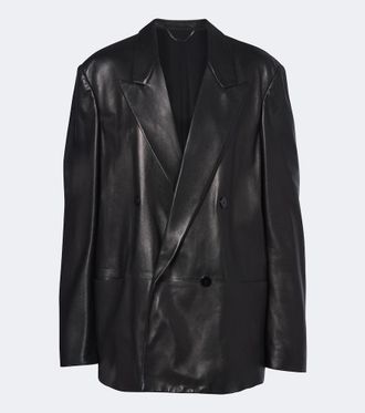 Gucci Double-breasted leather jacket