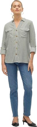 Vero Moda Dames-shirt met lange mouwen, standaardpasvorm (Laurierkrans)