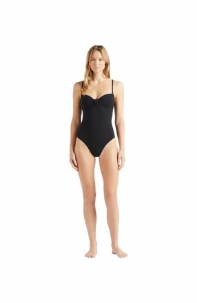 Vilebrequin Womens Solid Bandeau One-Piece Swimsuit in Noir at Nordstrom, Size Medium