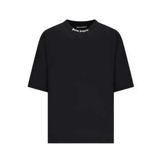 Palm Angels T-Shirts, male, Black, Size: S Classic Logo Over Tee