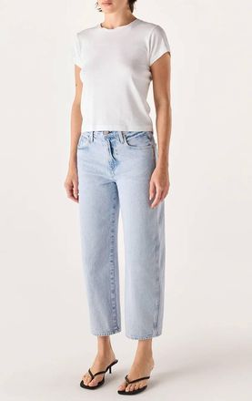 Amo Christie High Rise Cropped Jeans In Stone
