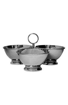 Juliska Graham Triple Cocktail Bowl in Silver at Nordstrom