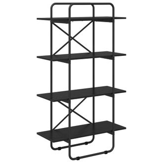 vidaXL Estanter&iacute;a 4 Niveles 60 X 35 X 140 Cm Pb Roble Negro Vidaxl