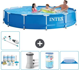 Intex Piscina Con Estructura Redonda - 366x76 Cm - 7-piezas S31602