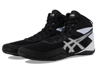 Asics Matflex 6 Wrestling Shoe Mens Wrestling Shoes Black/Silver : 14 D - Medium, Synthetic/Textile