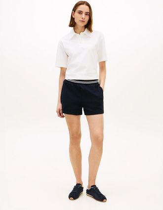 Tommy Hilfiger Womens Pull-On Sweatshort - Navy - XXL