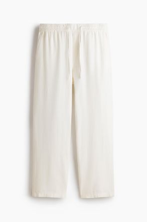 H&M Hose aus Leinenmix in Relaxed Fit - Weiss