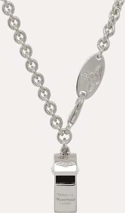 Vivienne Westwood Whistle Necklace Platinum-white-enamel-white-crystal Platinum-white-enamel-white-crystal Women