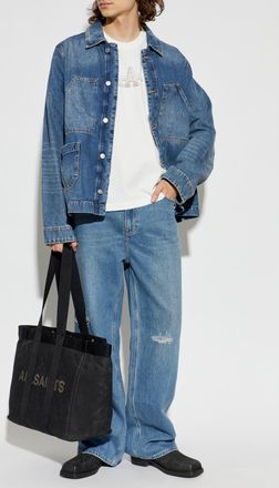 AllSaints Mukesh Denim Jacket, Mens, Navy Blue