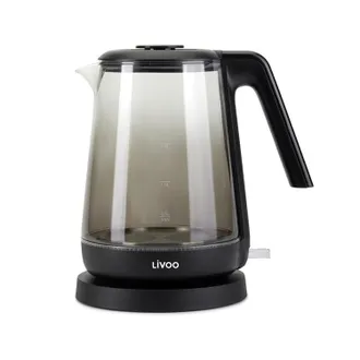 Livoo Bouilloire En Verre Livoo 1,7 L Noire, Design Moderne, Chauffe Rapide Et Fiable