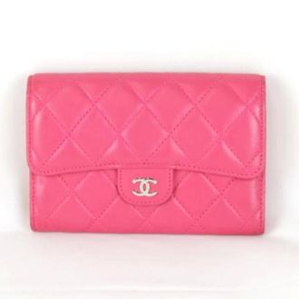 Chanel Pre-owned Wallets, female, Pink, Size: ONE SIZE Pre-owned Leather Wallet