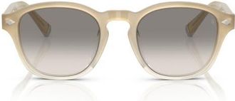 Brunello Cucinelli 50mm Square Sunglasses in White/grey/beige at Nordstrom