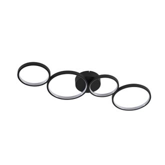 Lindby L&aacute;mpara De Techo Led evengeline En Negro Aluminio - Lindby
